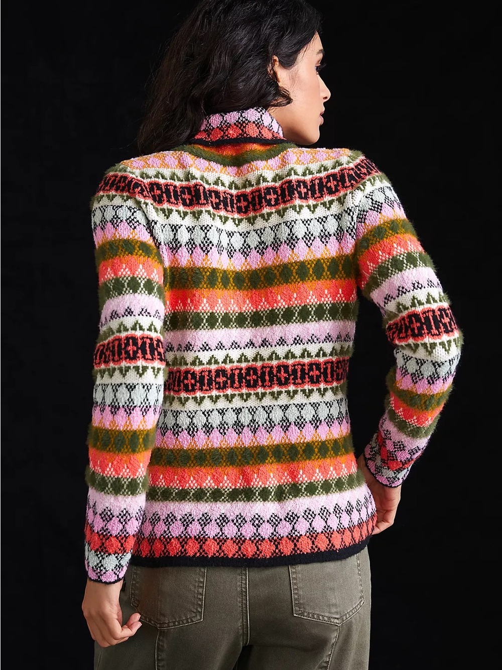 Maeve Carol Gestreifter Rollkragenpullover - Picture 3 of 8